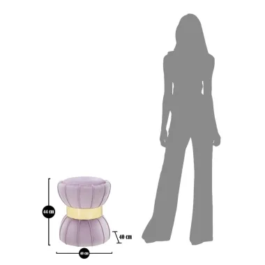 Stołek FLOWER ROSA Ø 40x44 cm